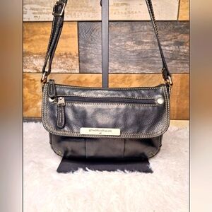 Fossil Black Leather Crossbody Bag